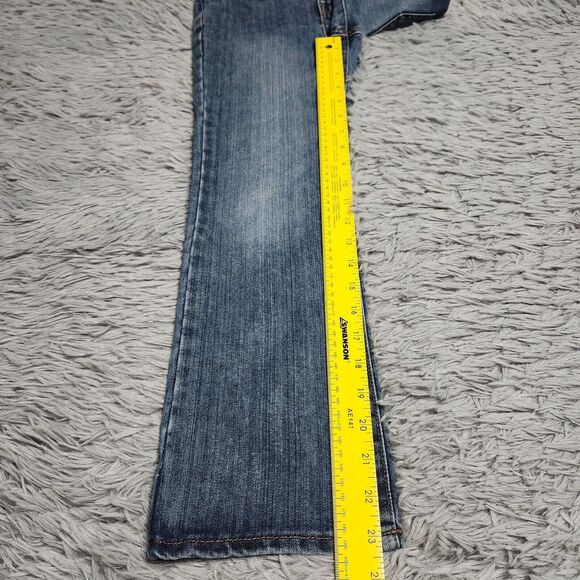 The Childrens Place Girls Blue Jeans Size 8 Bootcut Stretch Adj Waist 22X23 Kids - Picture 7 of 12